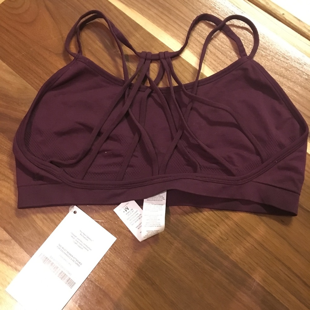 NWT Fabletics Dash Bra II - burgundy - m/8